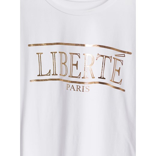 T-shirt LIBERTE - biały Selfieroom  uniwersalny Selfieroom.pl