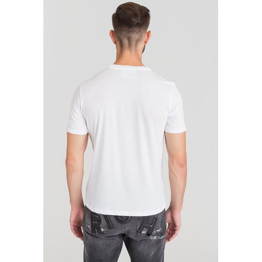 John Richmond t-shirt męski z krótkimi rękawami biały na wiosnę 