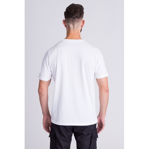 Biały t-shirt męski Diesel z krótkimi rękawami młodzieżowy 