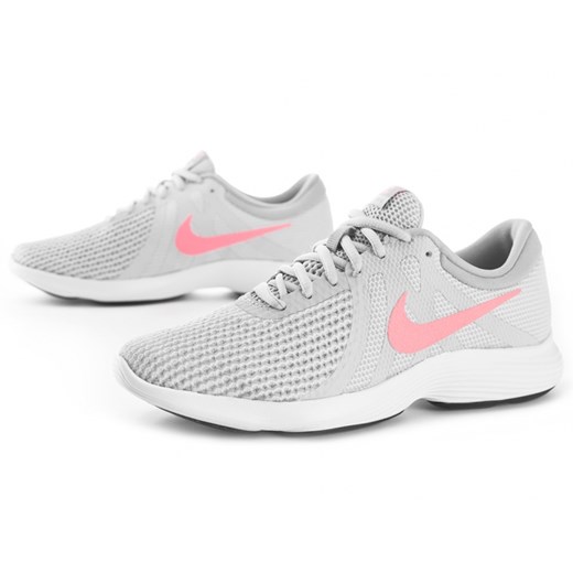Buty sportowe damskie Nike do biegania revolution bez wzorów sznurowane 