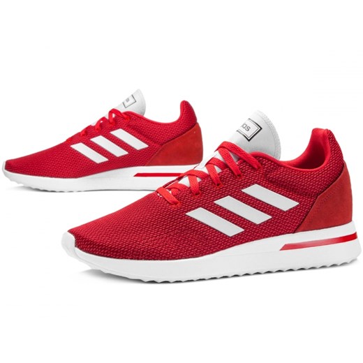 Buty sportowe męskie Adidas z tkaniny na lato czerwone wiązane 