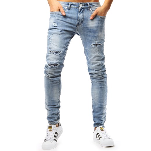 Spodnie męskie jeansowe niebieskie (ux1799)  Dstreet 36 