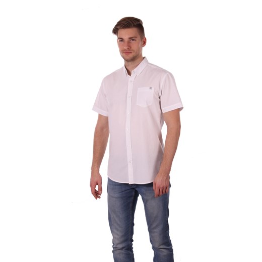 Koszula męska w kolorze białym z kieszonką na wysokości klatki piersiowej  Just yuppi XXL NIREN