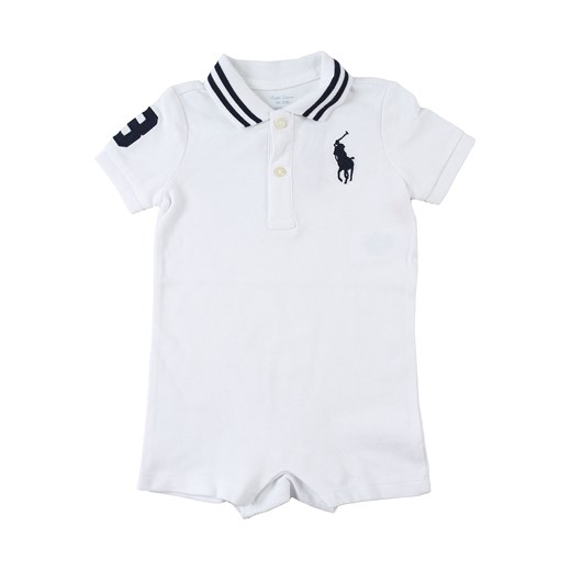 Ralph Lauren odzież dla niemowląt biała w nadruki 