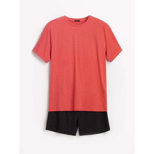 Reserved - Piżama z szortami - Różowy  Reserved XL 