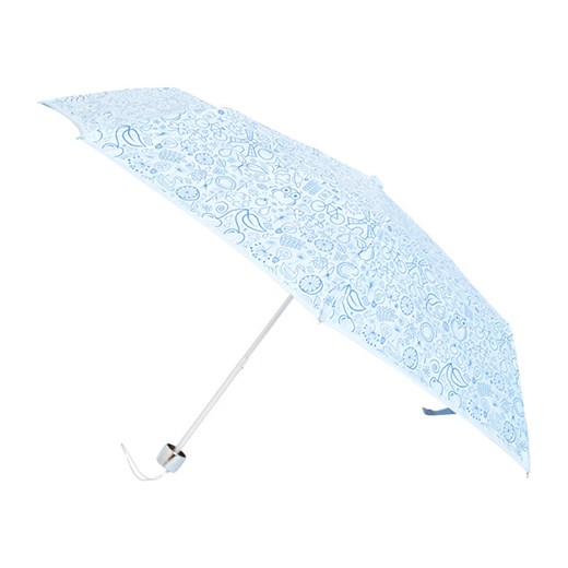 Lekki manualny parasol z wesołym wzorem, w pastelowych kolorach