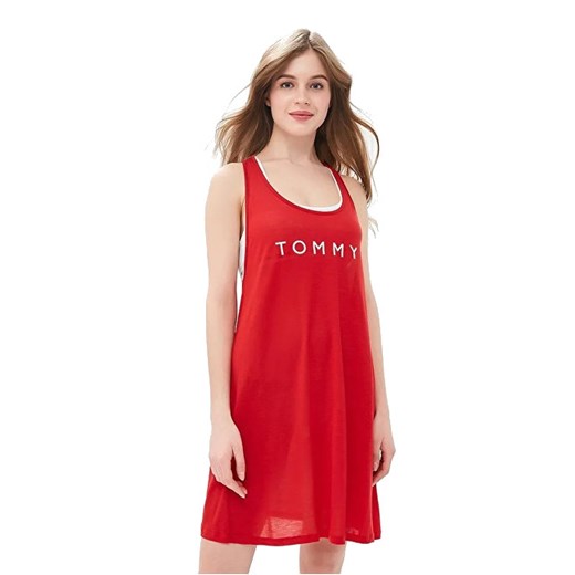 Tommy Hilfiger Tommy Short Tank Dress Dress Tee Tango Red UW0UW01730 -611 (rozmiar L), BEZPŁATNY ODBIÓR: WROCŁAW!