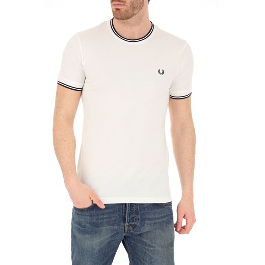 Fred Perry Koszulka dla Mężczyzn, biały, Bawełna, 2019, L M S XL Fred Perry  XL RAFFAELLO NETWORK