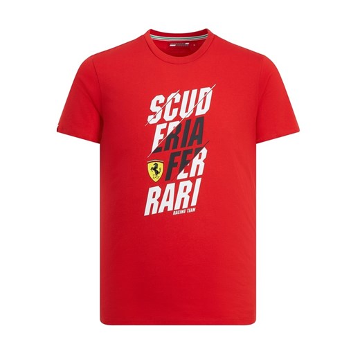 T-shirt męski Scuderia Ferrari F1 z krótkim rękawem z bawełny 