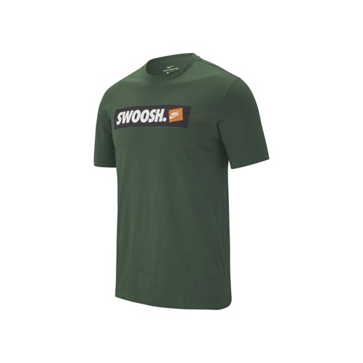 T-shirt męski zielony Nike z krótkim rękawem 