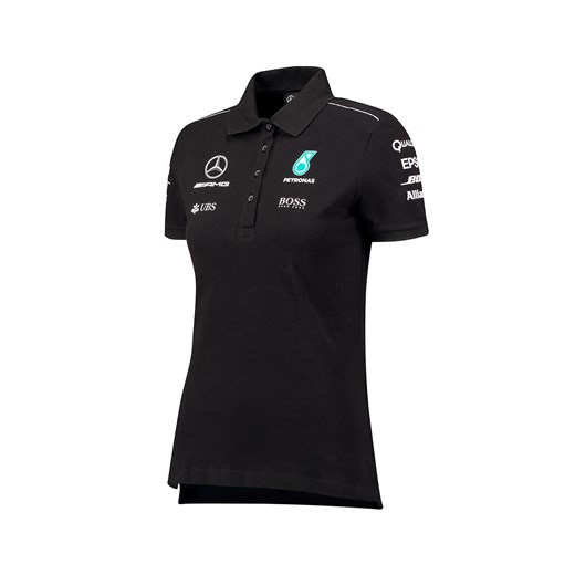 Bluzka damska Mercedes Amg Petronas F1 Team z krótkim rękawem czarna 