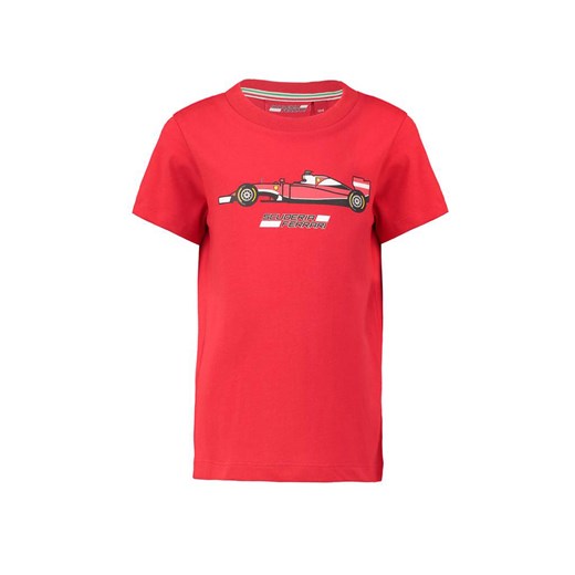 T-shirt chłopięce Scuderia Ferrari F1 Team na lato 