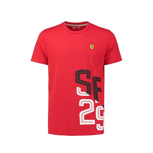 T-shirt męski Scuderia Ferrari F1 Team z napisami 