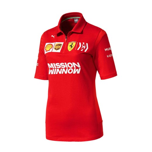 Bluzka damska Scuderia Ferrari F1 Team z kołnierzykiem 