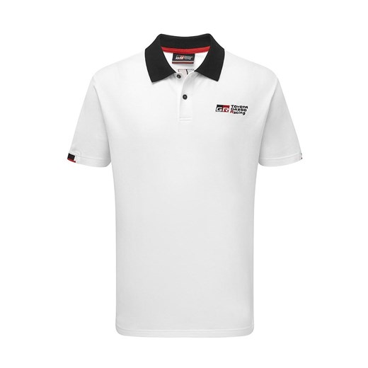 Koszulka Polo męskie Logo biała Toyota Gazoo Racing  Toyota Gazoo Racing XXL gadzetyrajdowe.pl