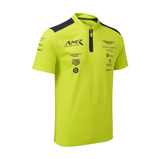 Koszulka Polo męska Team limonkowa Aston Martin Racing  Aston Martin Racing S gadzetyrajdowe.pl