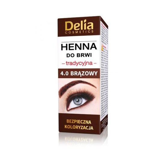 Delia Cosmetics Henna do brwi tradycyjna 4.0 Brązowa 2 ml  Delia  promocja Horex.pl 