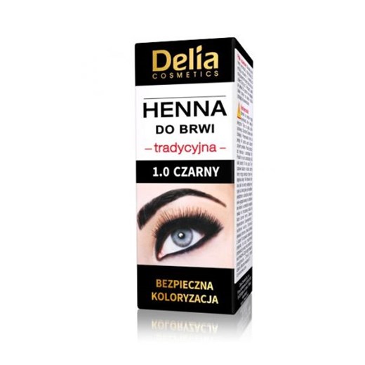 Delia Cosmetics Henna do brwi tradycyjna 1.0 Czarna 1 szt Delia   wyprzedaż Horex.pl 