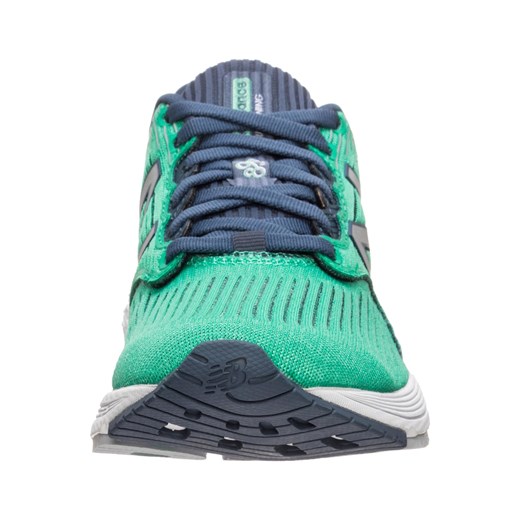 Buty sportowe damskie New Balance do biegania niebieskie sznurowane na płaskiej podeszwie 