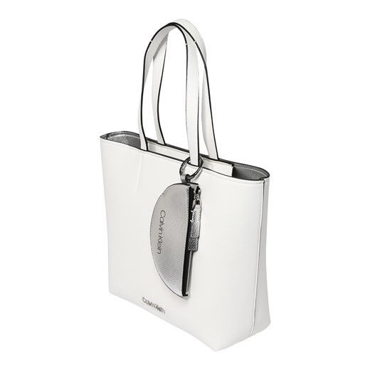 Shopper bag Calvin Klein skórzana biała 