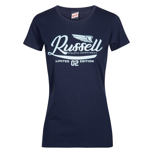 Bluzka damska Russell Athletic niebieska z krótkim rękawem 
