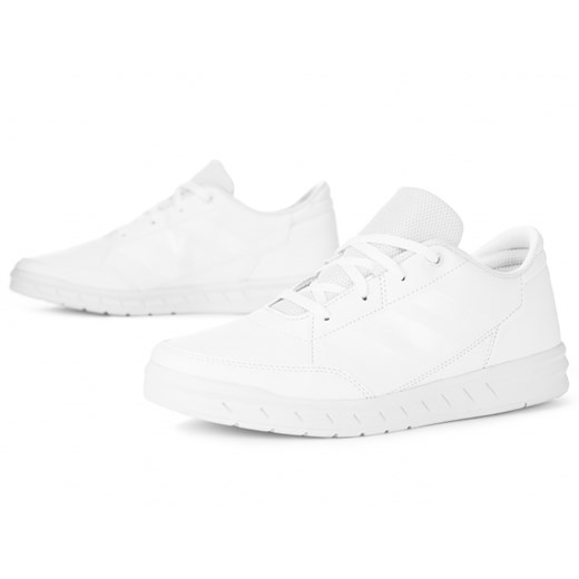 Buty sportowe damskie Adidas białe płaskie sznurowane gładkie 