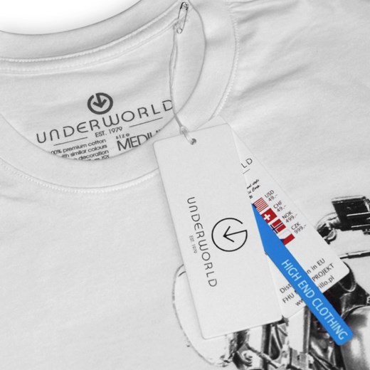 T-shirt męski Underworld z bawełny młodzieżowy z krótkim rękawem 