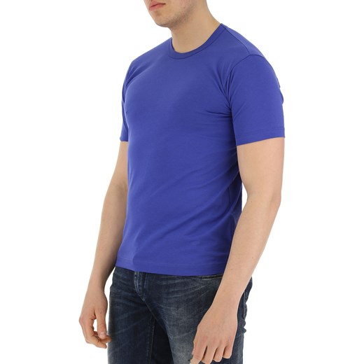 T-shirt męski niebieski Comme Des Garçons z krótkim rękawem 
