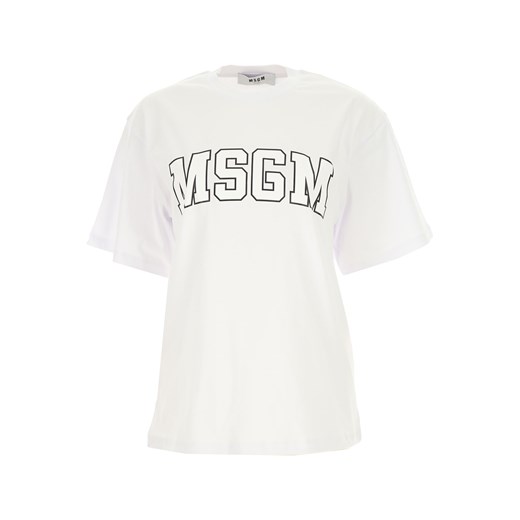 MSGM Koszulka dla Kobiet, biały, Bawełna, 2019, 40 44 M  Msgm 44 RAFFAELLO NETWORK