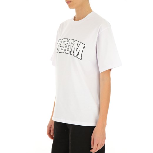 MSGM Koszulka dla Kobiet, biały, Bawełna, 2019, 40 44 M Msgm  44 RAFFAELLO NETWORK