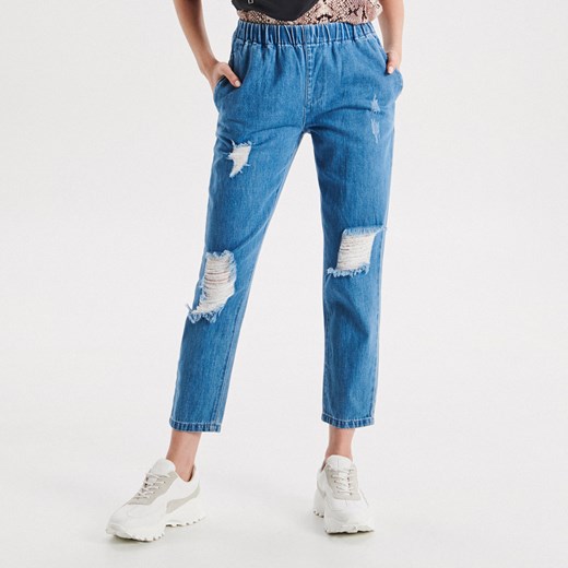 Cropp jeansy damskie w miejskim stylu niebieskie 