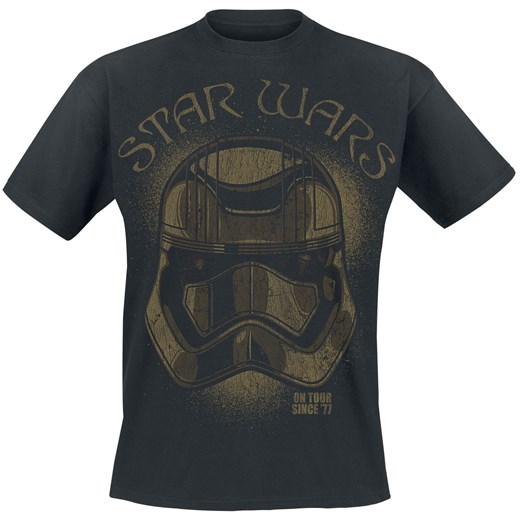 T-shirt męski Star Wars bawełniany z nadrukami czarny z krótkim rękawem 