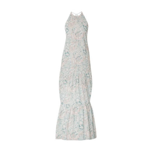 Długa sukienka z wiązaniem na szyi i kwiatowym wzorem Review  XL Peek&Cloppenburg 