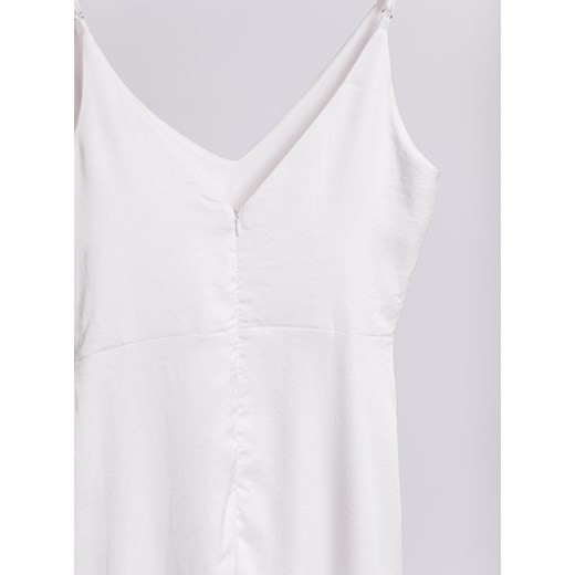 Sukienka Selfieroom biała poliestrowa elegancka na ramiączkach 