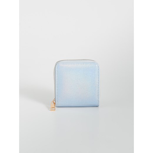 Niebieski portfel damski Sinsay bez wzorów 
