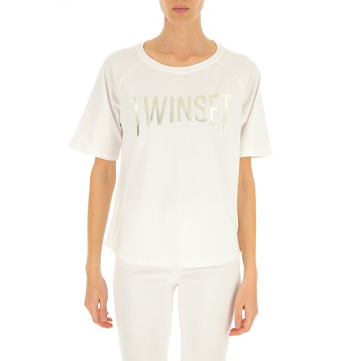 Twin Set by Simona Barberi Koszulka dla Kobiet, biały, Bawełna, 2019, 38 40 44 M Twin Set By Simona Barberi  M RAFFAELLO NETWORK
