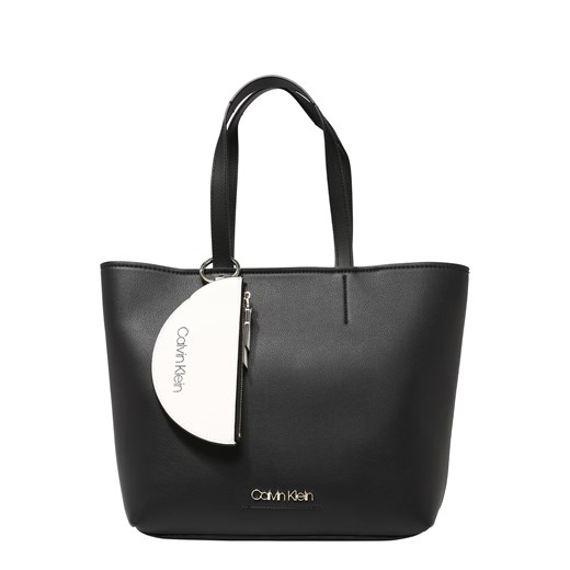 Calvin Klein shopper bag w stylu młodzieżowym matowa duża z frędzlami 