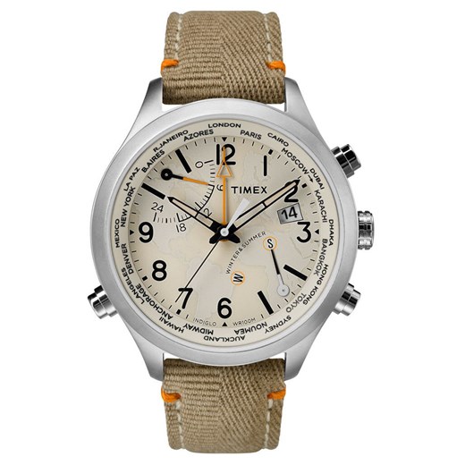 Zegarek Timex TW2R43300 IQ Traveller Series World Time  Timex uniwersalny promocja zegaryzegarki.pl 