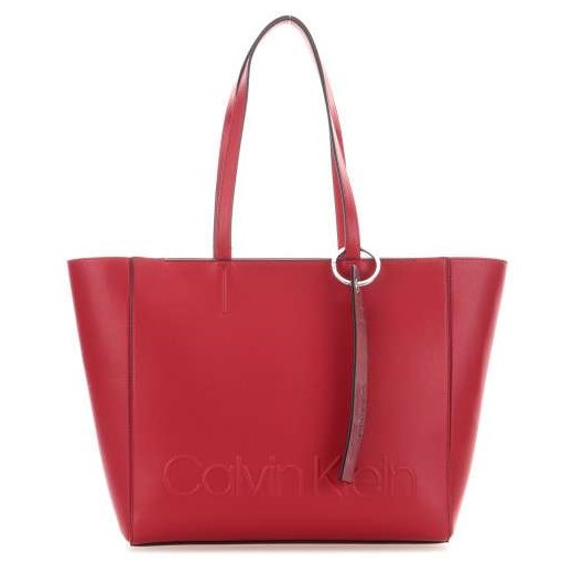 Shopper bag Calvin Klein elegancka matowa skórzana 