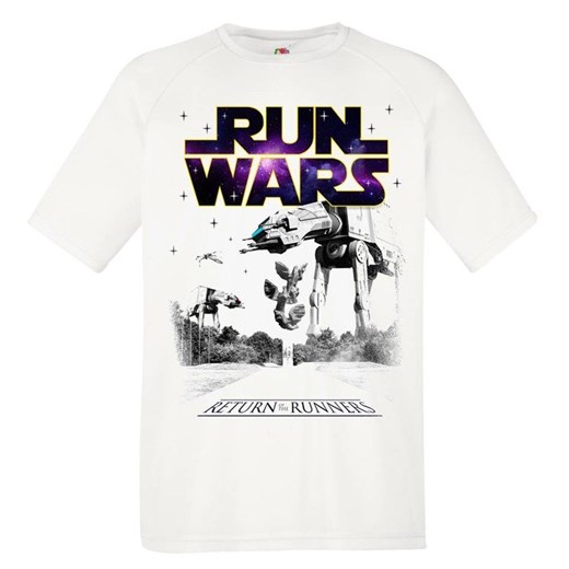 Męska koszulka sportowa z nadrukiem "Run Wars" Fruit Of The Loom  XXL runexpert.pl