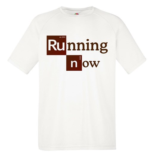 Męska koszulka sportowa z nadrukiem "Running Now" Fruit Of The Loom  XL runexpert.pl