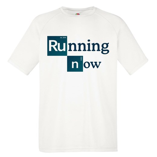 Męska koszulka sportowa z nadrukiem "Running Now"  Fruit Of The Loom S runexpert.pl