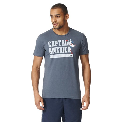 Koszulka Adidas Marvel Kapitan Ameryka męska t-shirt sportowy z nadrukiem