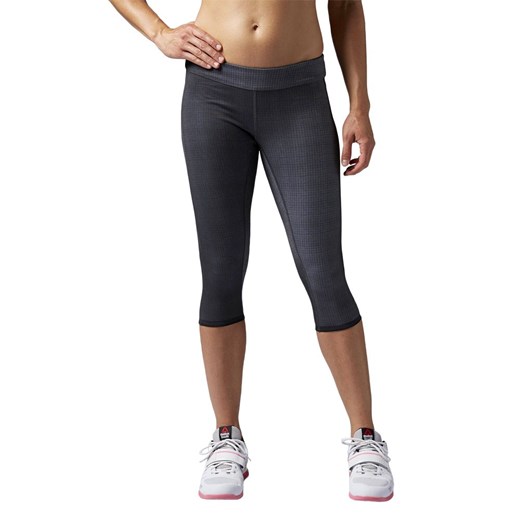 Spodnie 3/4 Reebok CrossFit Reversible damskie dwustronne legginsy getry termoaktywne