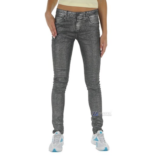 Spodnie Adidas Originals Women's Easy Five damskie jeansowe rurki szare