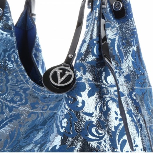 Shopper bag Velina Fabbiano bez dodatków lakierowana 