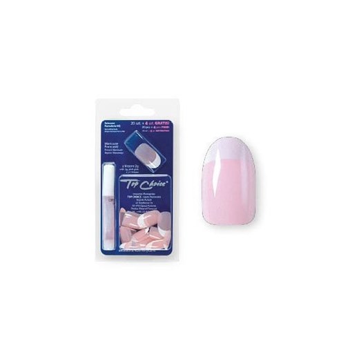 Top Choice Almond sztuczne paznokcie pink z klejem (74165) 1 op. - 24 szt.  Top Choice  Horex.pl
