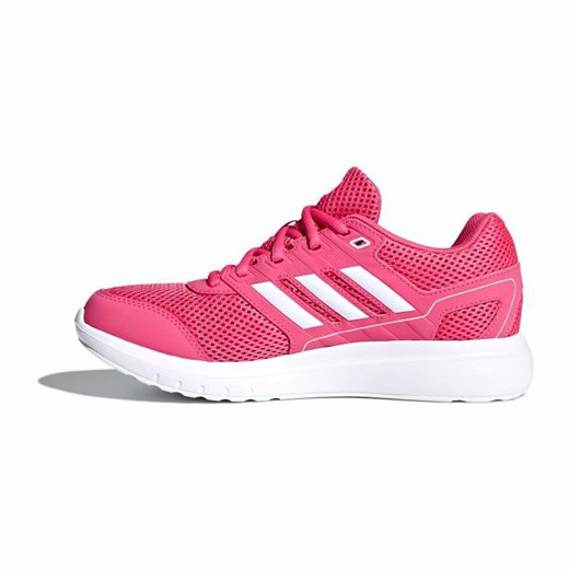 Buty sportowe damskie Adidas do biegania różowe sznurowane na płaskiej podeszwie ze skóry 