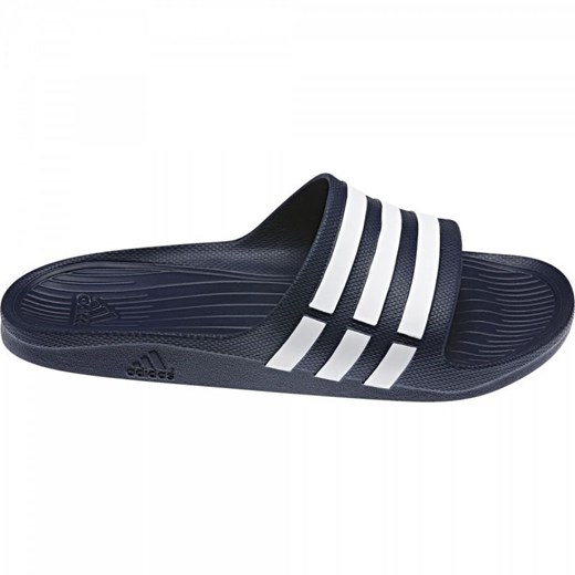 Niebieskie klapki męskie Adidas na lato z gumy 