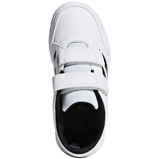 Buty sportowe dziecięce Adidas na rzepy białe z tworzywa sztucznego 